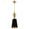 Lampa wisząca czarno-złota abażurowa ozdobna designerska elegancka klasyczna minimalistyczna QUEEN MP-8846-18 black gold Step Into Design